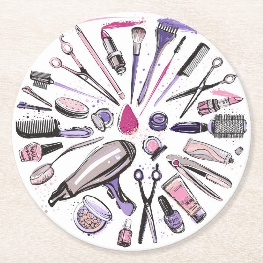 Ontwerp van ronde cirkel maken kartonnen onderzetter (Voorkant)