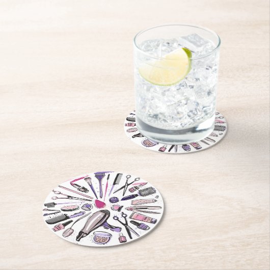 Ontwerp van ronde cirkel maken ronde kartonnen onderzetter (Insitu)