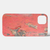  ontwerp van rood hout Case-Mate iPhone case (Achterkant (horizontaal))