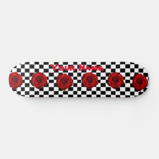 Ontwerp van roos Checker Skateboard (Horizontaal)