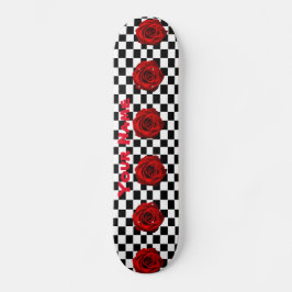 Ontwerp van roos Checker Skateboard