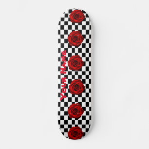 Ontwerp van roos Checker Skateboard