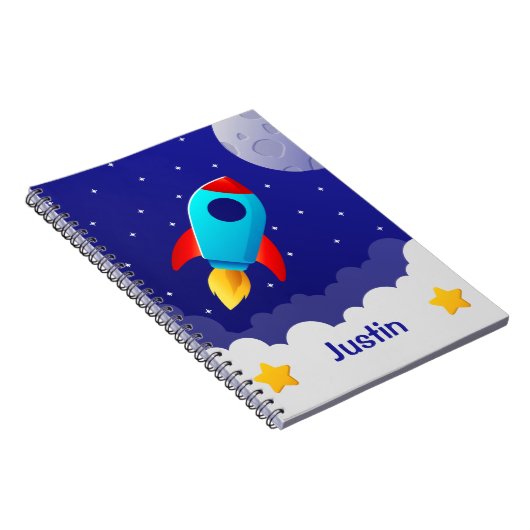 Ontwerp van ruimte-avonturenraket notitieboek (Rechterzijde)