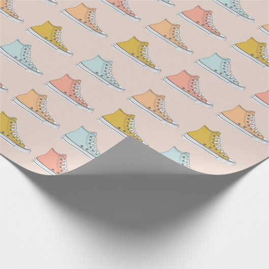Ontwerp van schoenen met een hoge bovenkant voor s cadeaupapier (Hoek)