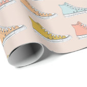 Ontwerp van schoenen met een hoge bovenkant voor s cadeaupapier (Rol Hoek)