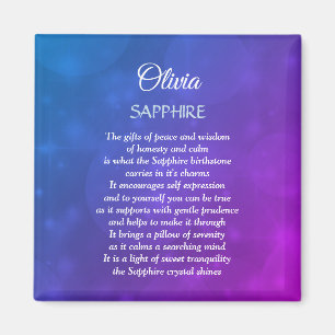 Ontwerp van september Birthstone Sapphire Magneet