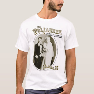 Ontwerp van shirt bij reünie Poljansek Family