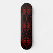 Ontwerp van stammaskers - zwart en rood op zwart skateboard (Voorkant)
