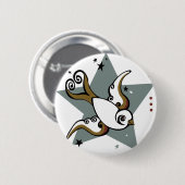 Ontwerp van stedenzwevende tattoo ronde button 5,7 cm (Voorkant /achterkant)