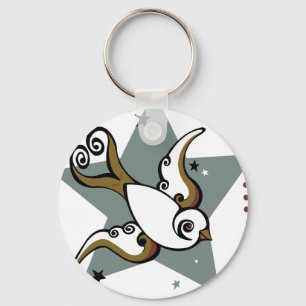 Ontwerp van stedenzwevende tattoo sleutelhanger