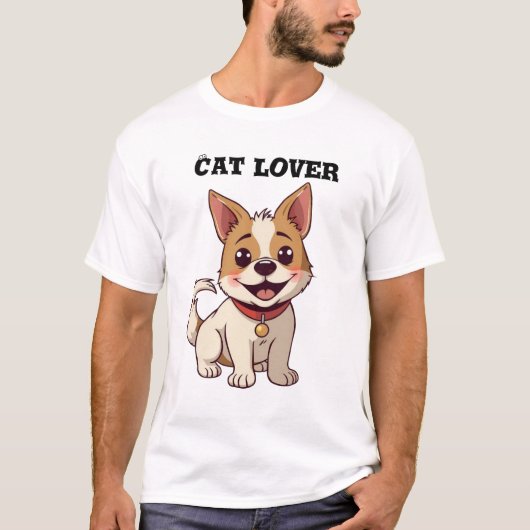 Ontwerp van T-shirt met kattenklep (Voorkant)