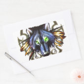 Ontwerp van tattoo van stamhout rechthoekige sticker (Envelop)