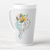 Ontwerp van Thaise olifanten Coffee en Tea-Mok Latte Mok (Linkerhoek)