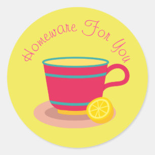 Ontwerp van theacup-homeware Cadeaus voor zakelijk Ronde Sticker