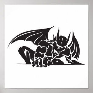 ontwerp van tribale gargoyle poster