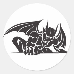 ontwerp van tribale gargoyle ronde sticker