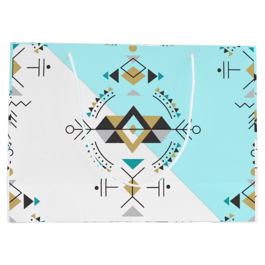 Ontwerp van tribale geheime geometrie groot cadeauzakje (Achterkant)