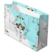 Ontwerp van tribale geheime geometrie groot cadeauzakje (Voorkant Gekanteld)