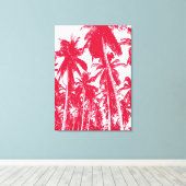 Ontwerp van tropische palmbomen canvas afdruk (Insitu (Houten vloer))