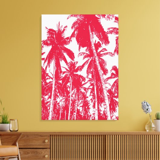 Ontwerp van tropische palmbomen canvas afdruk (Insitu (Woonkamer))