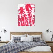 Ontwerp van tropische palmbomen canvas afdruk (Insitu (Slaapkamer))