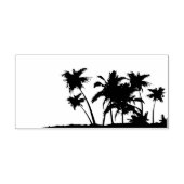 Ontwerp van tropische palmbomen 	rubberstempel (Afrduk)