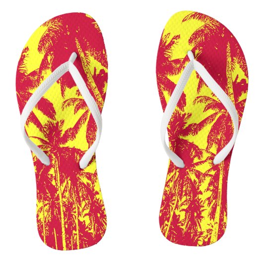 Ontwerp van tropische palmbomen teenslippers (Voetbed)
