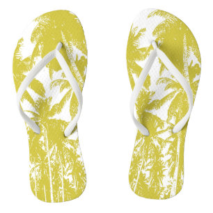 Ontwerp van tropische palmbomen teenslippers