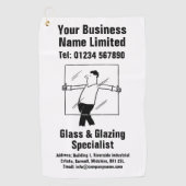 Ontwerp van vensterglas en glaswerk golfhanddoek (Voorkant)