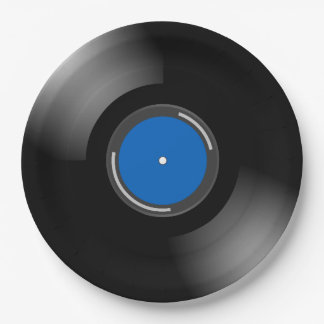 Ontwerp van vinylrecord papieren bordje