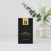 Ontwerp van visitekaartje van advocaat Zwart en go (Staand voorkant)