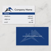 Ontwerp van Visitekaartje voor de bouw of de dakbe (Voorkant / Achterkant)