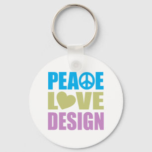 Ontwerp van vredesliefde sleutelhanger
