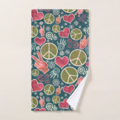 Ontwerp van vredessymbool Hipster Pacifism-teken Bad Handdoek (Handdoek)