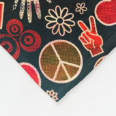 Ontwerp van vredessymbool Hipster Pacifism-teken Fleece Deken (Hoek)