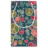 Ontwerp van vredessymbool Hipster Pacifism-teken Klein Cadeauzakje (Achterkant)