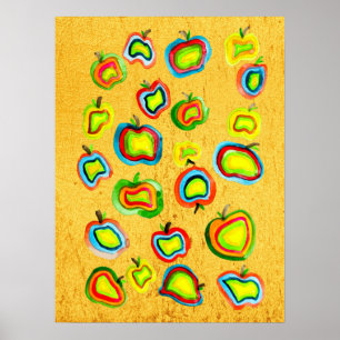 Ontwerp van waterverf van paddestoelen poster