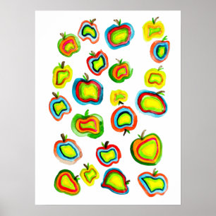 Ontwerp van waterverf van paddestoelen poster