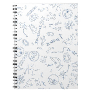 Ontwerp van wetenschappelijke biologie-diagrammen notitieboek