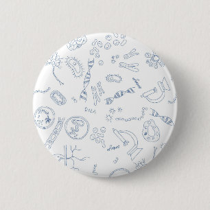 Ontwerp van wetenschappelijke biologie-diagrammen ronde button 5,7 cm