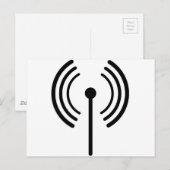 Ontwerp van WiFi-signaal Briefkaart (Voorkant / Achterkant)