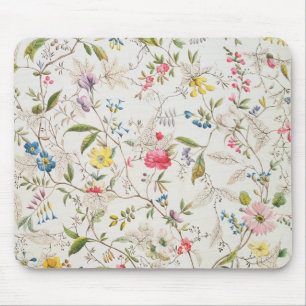 Ontwerp van wilde bloemen voor zijde, c.1790 (m/c) muismat
