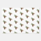  ontwerp van winterolijven en pijnbomen  inpakpapier vel (Voorkant 3)