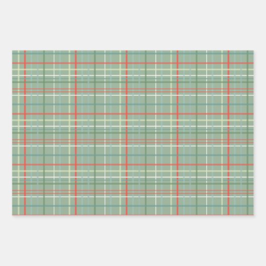 ontwerp van winterolijven en pijnbomen inpakpapier vel (Voorkant 2)