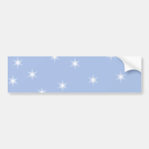 Ontwerp van witte en blauwe sterren. bumpersticker