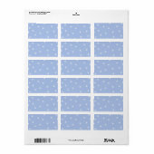 Ontwerp van witte en blauwe sterren. etiket (Full Sheet)