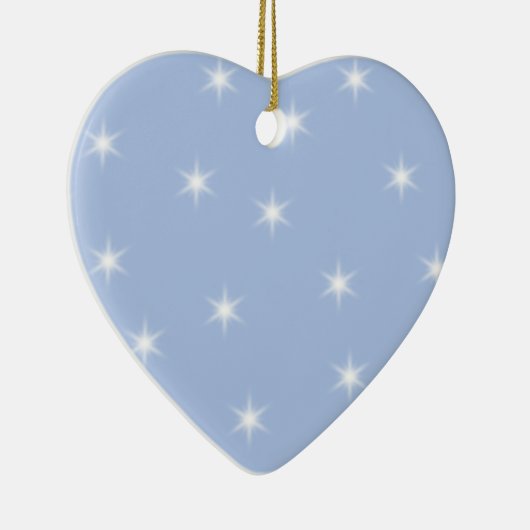 Ontwerp van witte en blauwe sterren. keramisch ornament (Rechts)