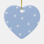 Ontwerp van witte en blauwe sterren. keramisch ornament (Achterkant)