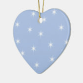 Ontwerp van witte en blauwe sterren. keramisch ornament (Links)