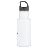 Ontwerp van witte paarden en vlinders waterfles  (Achterkant)